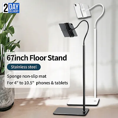 69  Tablet Tripod Floor Stand Phone Gooseneck For Adjustable 4-10.5  IPhone IPad • £14.59