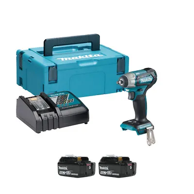 Makita DTW180RTJ-2 18v Brushless 3/8  Impact Wrench (2x5Ah) • £336