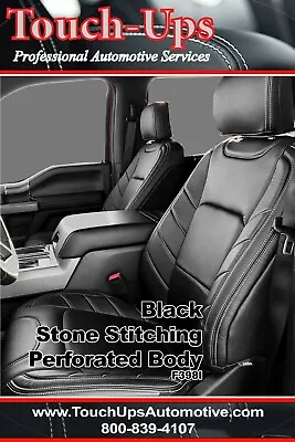 2015-2018 Ford F-150 XLT Super Crew Leather Seat Covers LIMITED Design Black  • $748.95