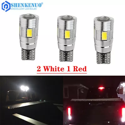 2 White 1 Red 912 921 LED Cargo 3rd Brake Light Bulbs For 1997-2018 F150 F250 • $7.19