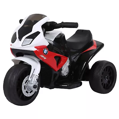 HOMCOM Electric Kids Ride On Motorcycle BMW Liscensed W/ Headlights Music Red • £49.99