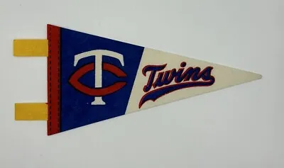 Minnesota Twins MLB Mini Pennant 9in X 4in Felt Banner Flag Baseball Old Logo • $9.95