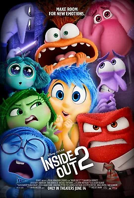 New Inside Out 2 (2024) Poster Movie Wall Art Decor Home • $19.95