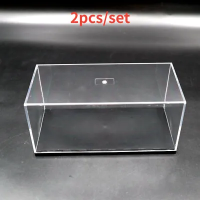 2X 1:43 Acrylic Case Display Box Transparent Dust Proof W/ Base For Model Car US • $19.99