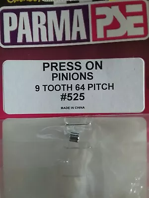 Parma 525 NEW 9 Tooth 64 Pitch Press On Brass Pinion Gear - Qty. 1  • $11.95