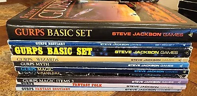 GURPS RPG 10 Book Lot - Basic Set Fantasy Magic Wizards Bestiary Myth • $17.50