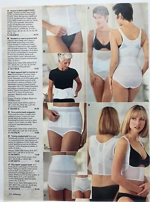 1996 Sexy Women Girdle Bra Panties Lingerie Long Legs Catalog Three Pg Print Ad • $14.88