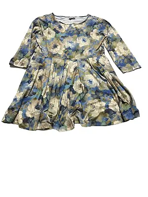 $25 • Buy Asos Womens Size 16 Floral Long Sleeve Short Fit & Flare Dress Good Condition