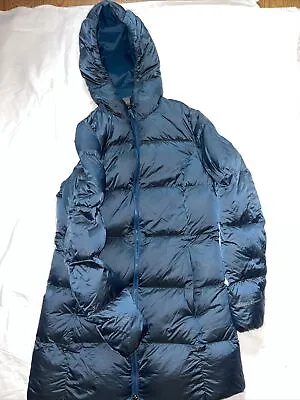 Eddie Bauer Coat Womens  M  Down Fill Hooded Winter Warm EB550 • $18