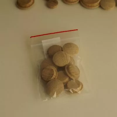 Real Oak Wood Mushroom Head Plugs 16mm Hole - HQ Wooden Stairs Buttons MH16 • £5.20