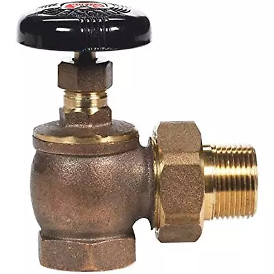 B &amp;amp;amp; K Steam Radiator Valve 1-1/4   Fpt X 1-1/4   Mpt Angle Brnz • $52.05