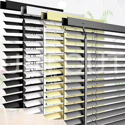 Pvc Venetian Blinds Window Blind In Black Cream White Grey • £5.99