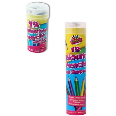 £4.25 • Buy 12x Half Size Full Size Colouring Pencils Box W Sharpener Kids Art Creative Fun