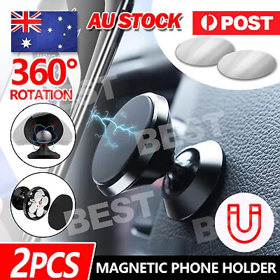 2 X Universal Magnetic Magnet Dashboard Mobile Phone Holder Dash Car Mount Stand • $10.85