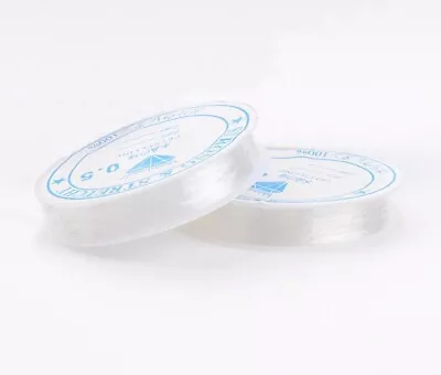 £3.50 • Buy 2 REELS Elastic Stretchy Thread - 0.5mm Strong & Stretchy Clear Beading Cord