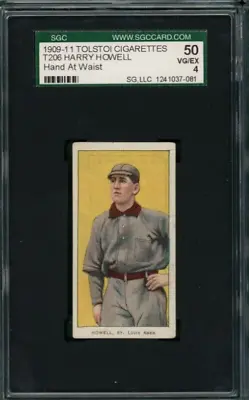 1909-11 T206 Harry Howell Hand @ Waste Tolstoi SGC 4. Pop 1 0 HIGHER! St. Louis • $899