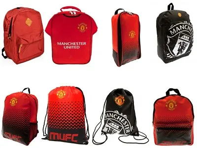 £14.99 • Buy Manchester United Rucksack Backpack Gymbag Bootbag Junior School Bag Official 