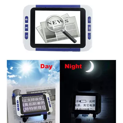 Electronic 3.5inch Digital Video Magnifier Color Low Vision Reading Aid Machine • $64.99