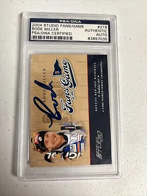 $68 • Buy 1-2004 Bode Miller-studio Fans Of The Game #218 Auto Card Psa/dna Certified🔥