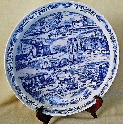 North Dakota Plate Vernon Kilns Usa University Bismarck Bad Lands Fargo Airport. • $24.99