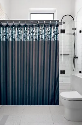 $9.60 • Buy 13pc Set Chic Bathroom Bath Printed Fabric Shower Curtain 70  X 70  New Designs 