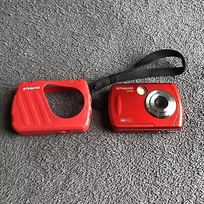 Polaroid IS048 Waterproof Underwater Digital Camera W/ Case - WORKS NEEDS SCREEN • $15