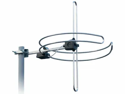  FM DAB Radio Outdoor Loft Omni Directional Aerial Antenna F Connector Loop VHF • £21.99