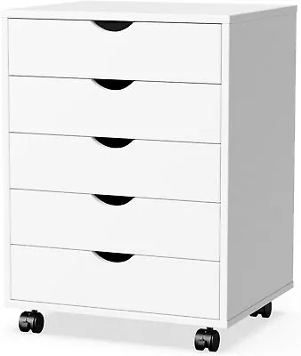 5 Drawers Chest- Dressers Storage Cabinets Wooden Dresser Mobile Cabinet • $65.68