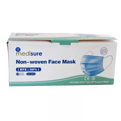 Medisure Type IIR Non Sterile Surgical Mask - Box Of 50 • £6.99