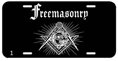 Mason Masonic Lodge Freemason Custom Name 4 X7  Aluminum License Plate Tag Gift • $8