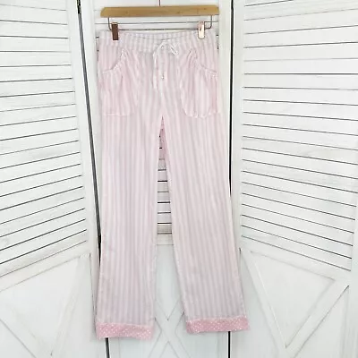 Victorias Secret Pajama Pants Women XS Pink White Striped Lightweight Lounge • $25