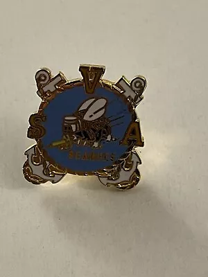 Vintage Navy Pin Seabees Anchors Bee BV4 • $8