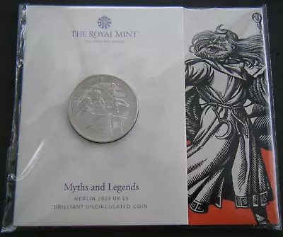 £15.99 • Buy 2023 Merlin Myths And Legends UK £5 BU Coin Royal Mint Pack In Stock