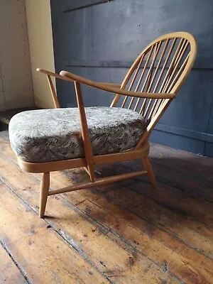 £325 • Buy Vintage Ercol Windsor Model 203 Lounge Chair Armchair Beech Light Blonde