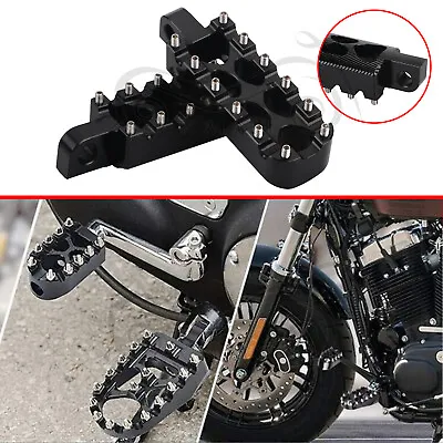 US Black Rivet Foot Pegs MX Style Pedals For Harley V-Rod Night Rod Special FLRT • $25.98