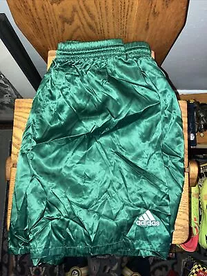 Vintage Green Adidas Nylon Satin Soccer Shorts Size L • $65