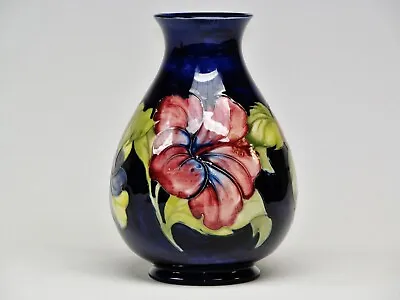 William Moorcroft Anemone Blue Large Vase With  Flash  Signature  .8 3/8  Tall  • $750