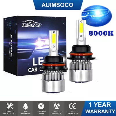 For Ford Expedition 1997-2002 - 2x 9007 8000K Blue LED Headlight Bulb Hi/Lo BEAM • $29.99