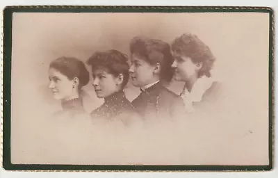 CDV  Wheeling West Virginia  Horizontal Pose 4 Sisters  Unusual • $25