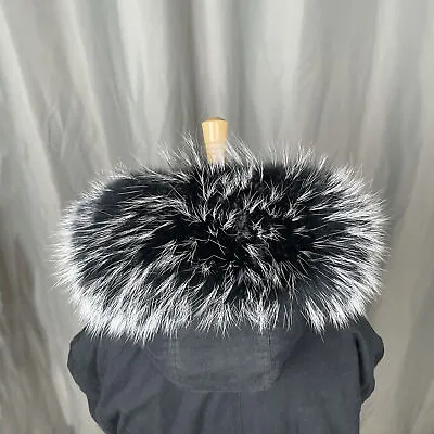 100% Real Raccoon Fur Collar / Wrap / Scarf Jacket Collar Unsix Jacket Collar • $26.99