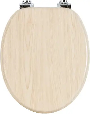 WOLTU Wooden Toilet Seat Soft Close WC Seat Hinge Ideal For Standard Toilet • £32.99