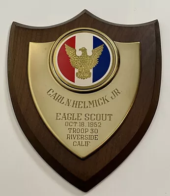 Vintage 1952 Cub Scouts Eagle Scout Plaque Award Troop 30 Riverside California • $29.99