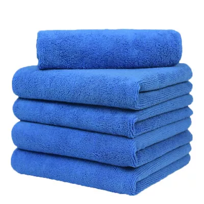 CarCarez Microfiber Towel Scratch Free Cleaning Clothes 16 X16  Navy (Pack Of 5) • $13.99