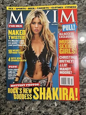 Maxim Magazine July 2002 Shakira J.Lo Mandy Moore Christina A Britney Spears • $12