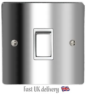Silver Chrome Light Switch & Power Socket Stickers Skin Decal Vinyl Cover  • £1.95