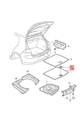 $140.58 • Buy Genuine VW E-Golf Golf R32 GTI Rabbit Variant 4Motion Lu Com Flr 5G6858855FCA9