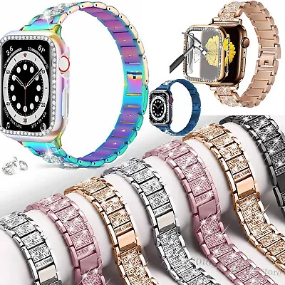 $19.99 • Buy Bling Band Case IWatch Strap For Apple Watch Series SE 7 6 5 4 321 40/44/41/45