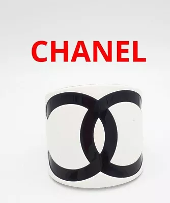 CHANEL Bracelet Bangle AUTH Coco Chain Logo  CC White • $240