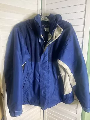 VTG 80’s Pacific Trail Sportswear Men’s Puffer Blue Jacket Fleece Lined Med USA • $25