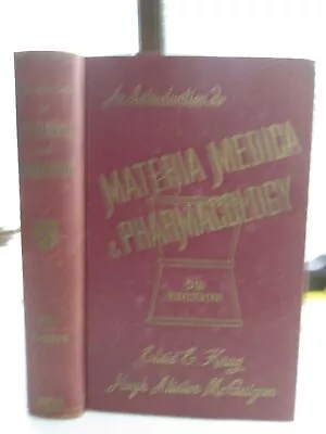 1948 An Introduction To Materia Medica And Pharmacology Krug & McGuigan HC • $14.99